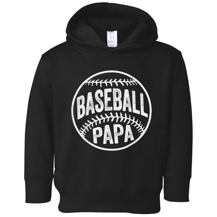 Baseball Papa Coach Father's Day Toddler Hoodie