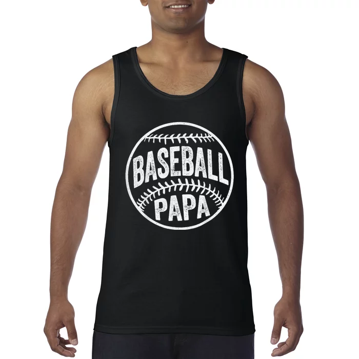 Baseball Papa Coach Father's Day Tank Top