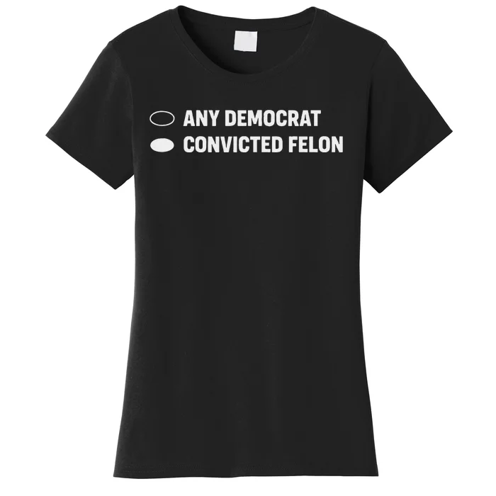 Ballot Paper Convicted Felon Election 2024 Women's T-Shirt