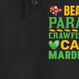 Beads Parades Crawfish King Cake Mardi Gras Dry Zone Grid Performance Polo