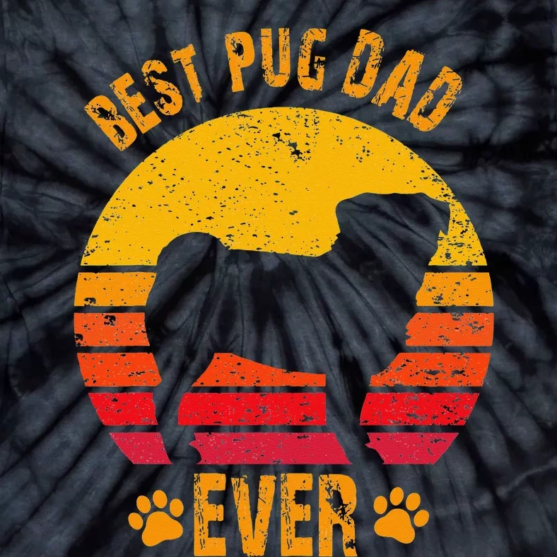 Best Pug Dad Ever Funny Gift Father Tie-Dye T-Shirt