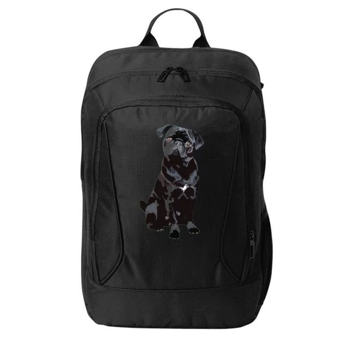 Black Pug Dog For Dog Mom Dad Funny Cute Black Pug City Backpack