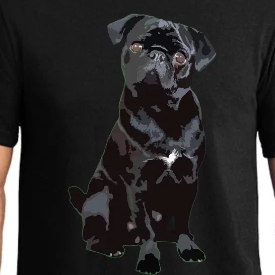 Black Pug Dog For Dog Mom Dad Funny Cute Black Pug Pajama Set