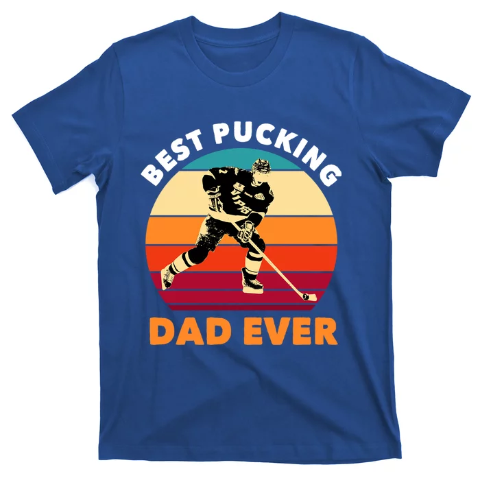 Best Pucking Dad Ever Cool Usa Ice Hockey Sports Player Gift T-Shirt