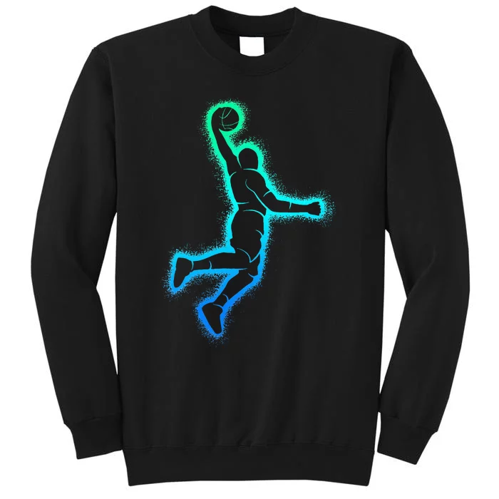 Basketball Player Dunking Basketball Tall Sweatshirt