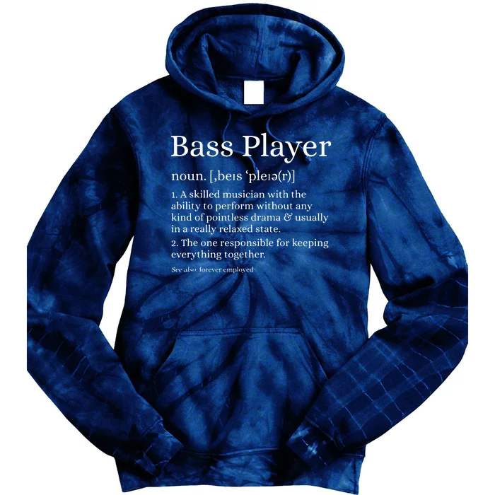 Bass Player Definition Bassist Gift For Musicians Tie Dye Hoodie