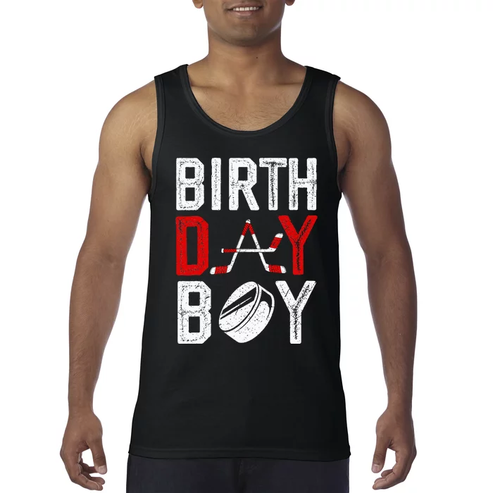 Birthday Party Decorations Hockey Winter Sports Fans Tank Top