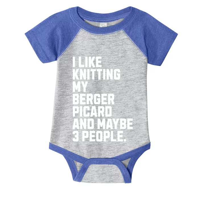 Berger Picard Dog Owner Knitting Lover Funny Knitter Infant Baby Jersey Bodysuit