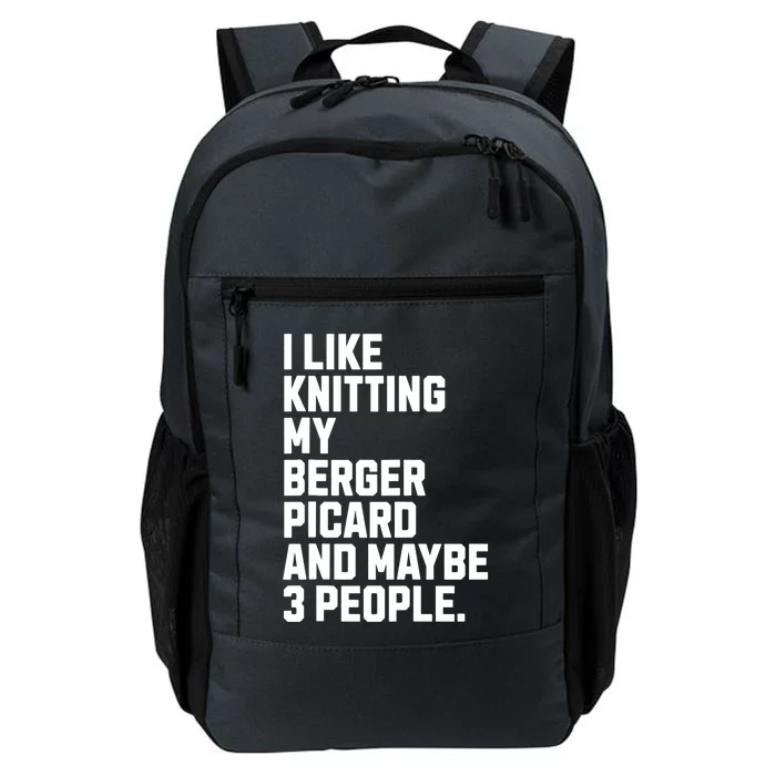 Berger Picard Dog Owner Knitting Lover Funny Knitter Daily Commute Backpack