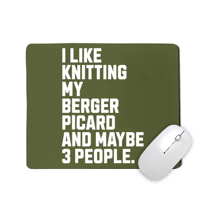 Berger Picard Dog Owner Knitting Lover Funny Knitter Mousepad