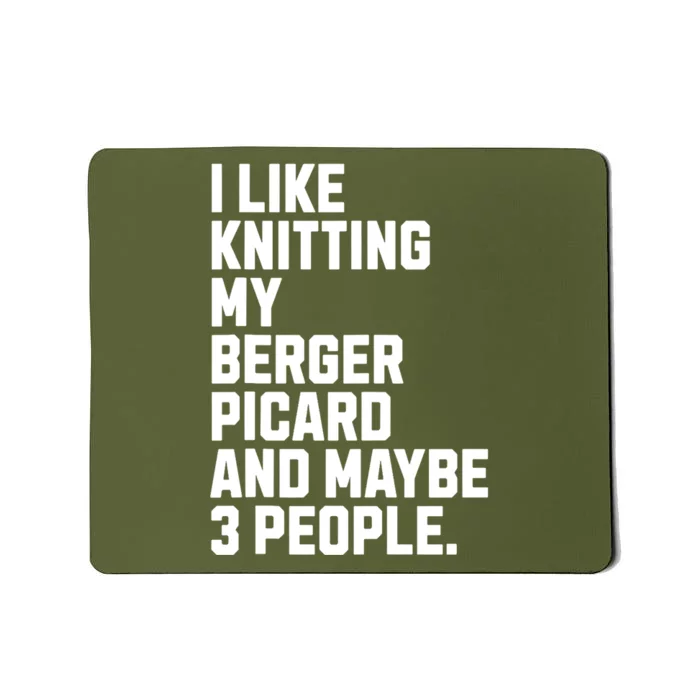 Berger Picard Dog Owner Knitting Lover Funny Knitter Mousepad