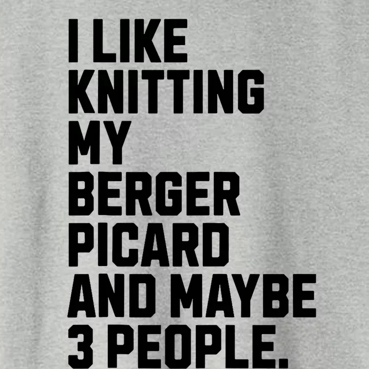 Berger Picard Dog Owner Knitting Lover Funny Knitter Women's Crop Top Tee