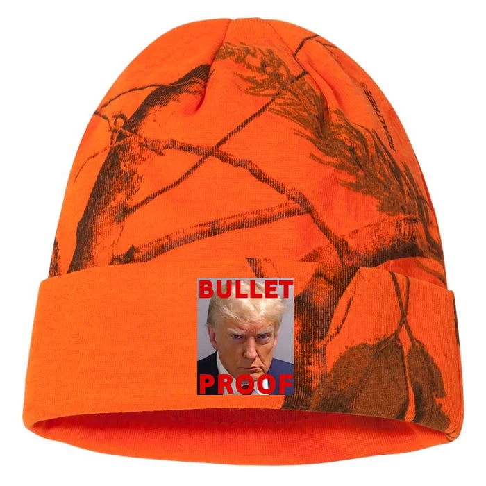 Bullet Proof Donald Trump 2024 Fight Fight Fight Trump Rally Kati - 12in Camo Beanie