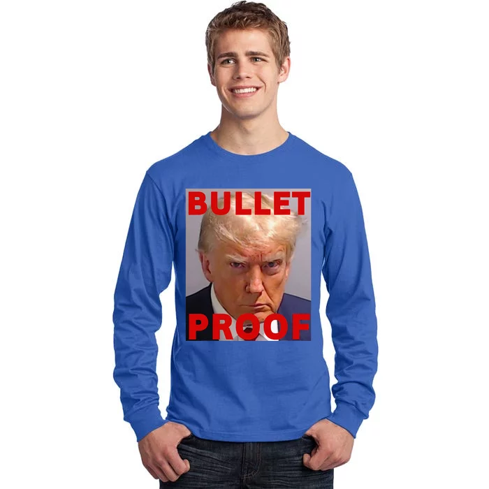 Bullet Proof Donald Trump 2024 Fight Fight Fight Trump Rally Tall Long Sleeve T-Shirt