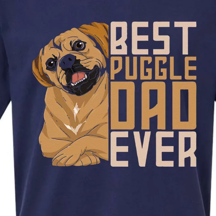 Best Puggle Dad Ever Cute Animal Dog Owner Puggle Sueded Cloud Jersey T-Shirt