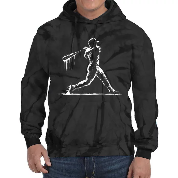 Baseball Player Drip Tie Dye Hoodie