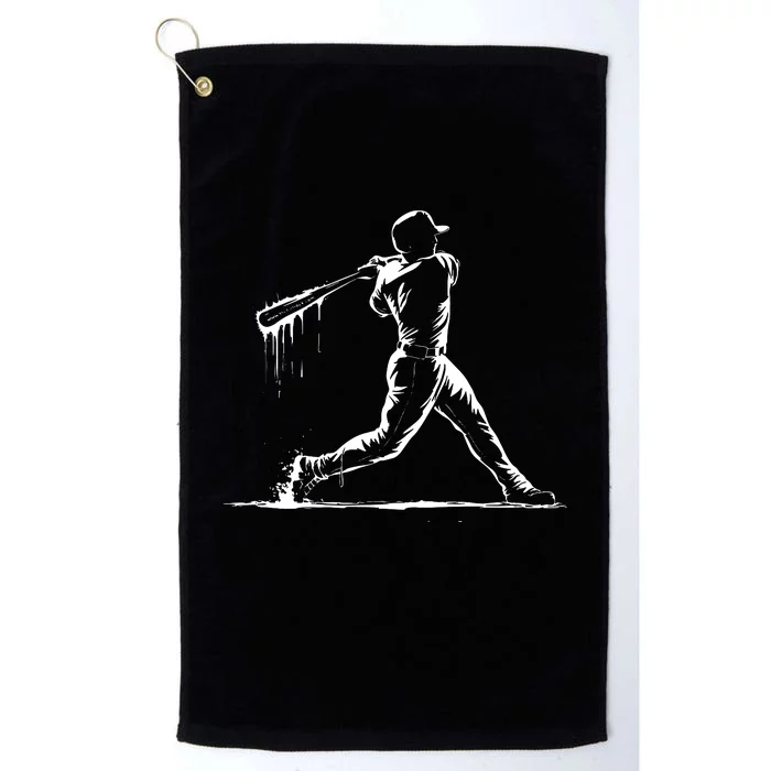 Baseball Player Drip Platinum Collection Golf Towel