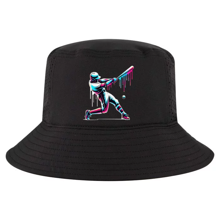 Baseball Player Drip Gift Cool Comfort Performance Bucket Hat