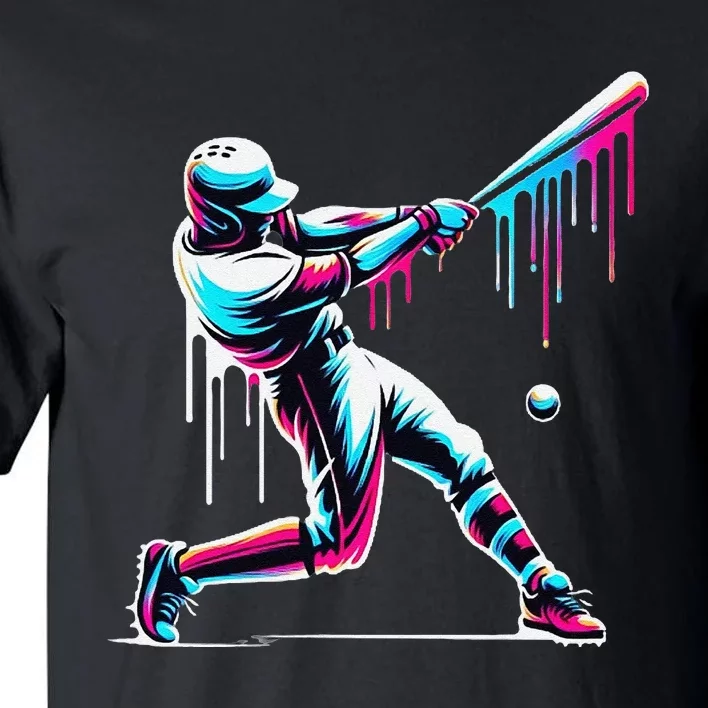 Baseball Player Drip Gift Tall T-Shirt