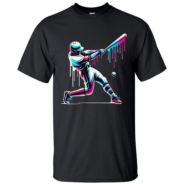 Baseball Player Drip Gift Tall T-Shirt