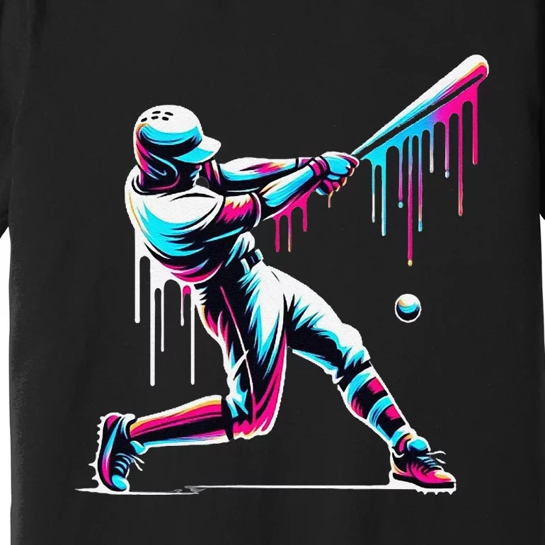 Baseball Player Drip Gift Premium T-Shirt