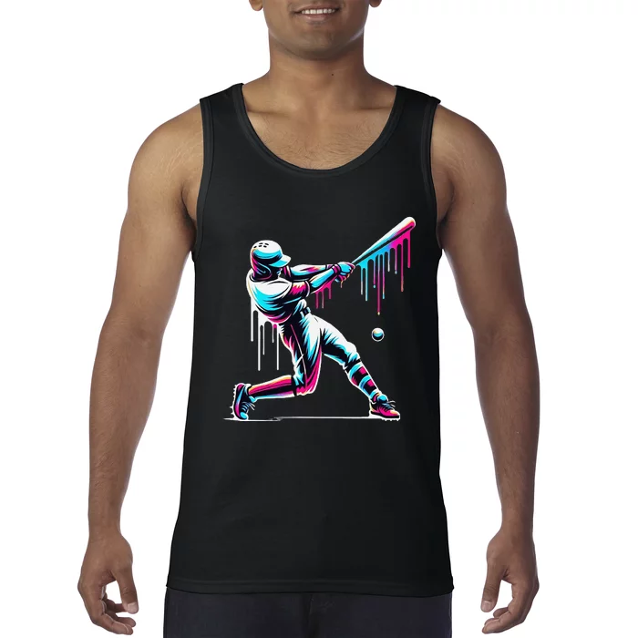 Baseball Player Drip Gift Tank Top