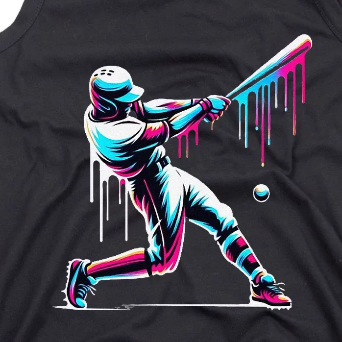 Baseball Player Drip Gift Tank Top