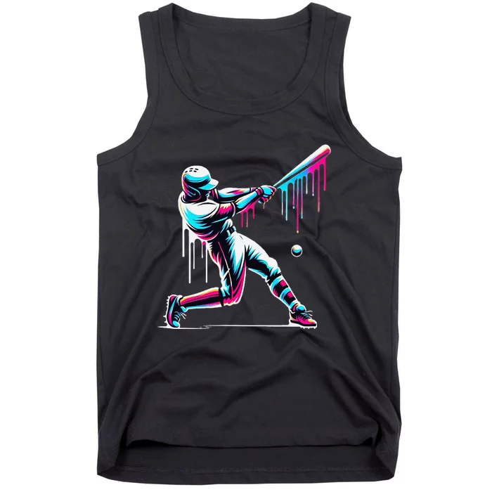 Baseball Player Drip Gift Tank Top