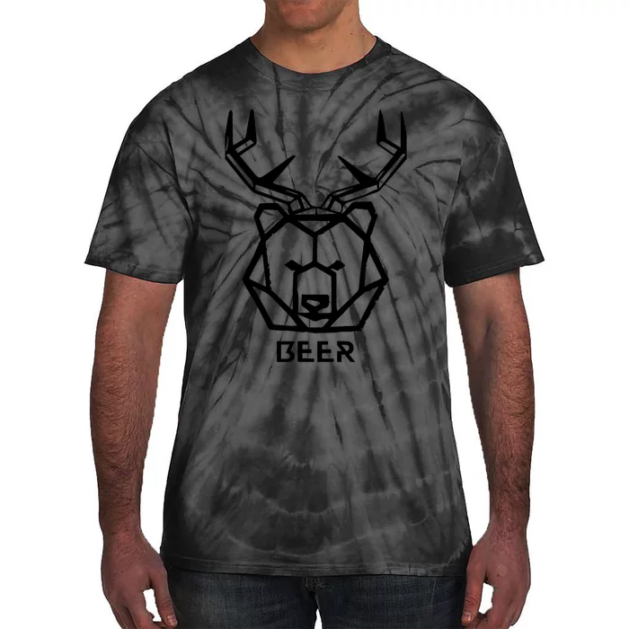 Bear plus Deer Equals Beer Hunting Animal Beer Drinking Tie-Dye T-Shirt