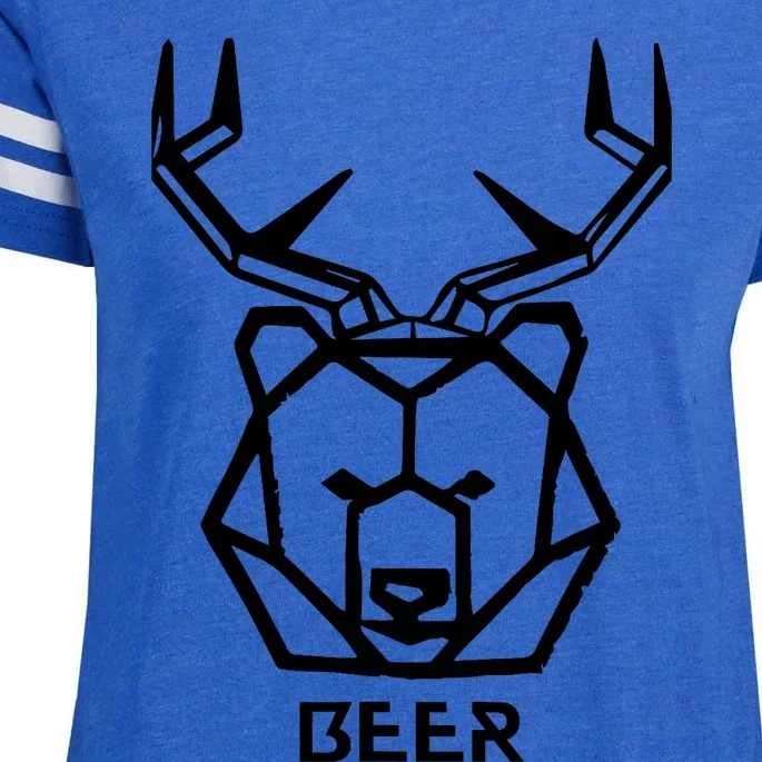 Bear plus Deer Equals Beer Hunting Animal Beer Drinking Enza Ladies Jersey Football T-Shirt