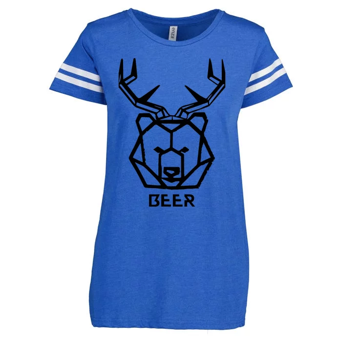 Bear plus Deer Equals Beer Hunting Animal Beer Drinking Enza Ladies Jersey Football T-Shirt