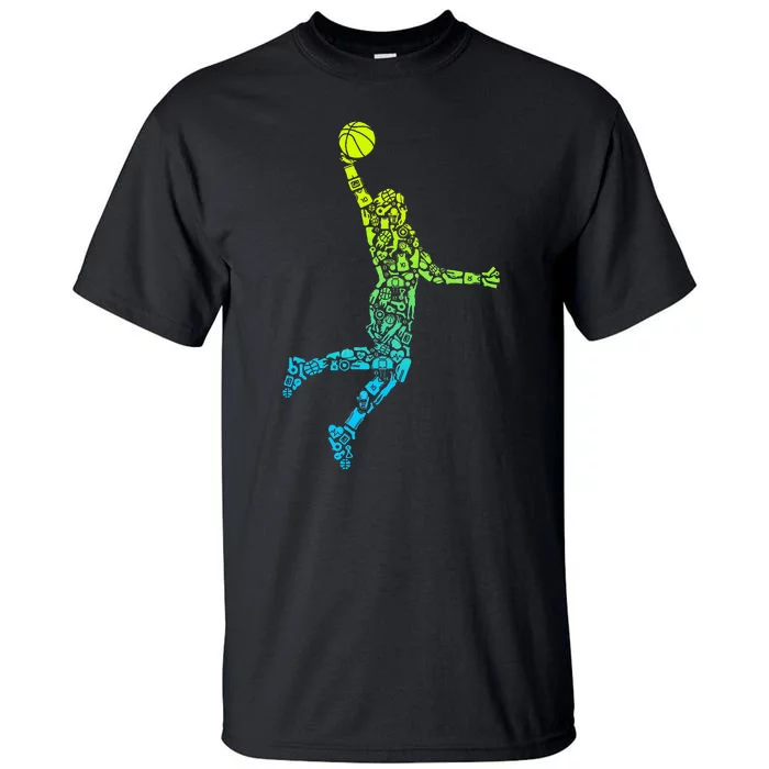 Basketball Players Dunking Tall T-Shirt