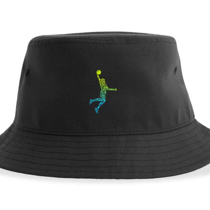 Basketball Players Dunking Sustainable Bucket Hat