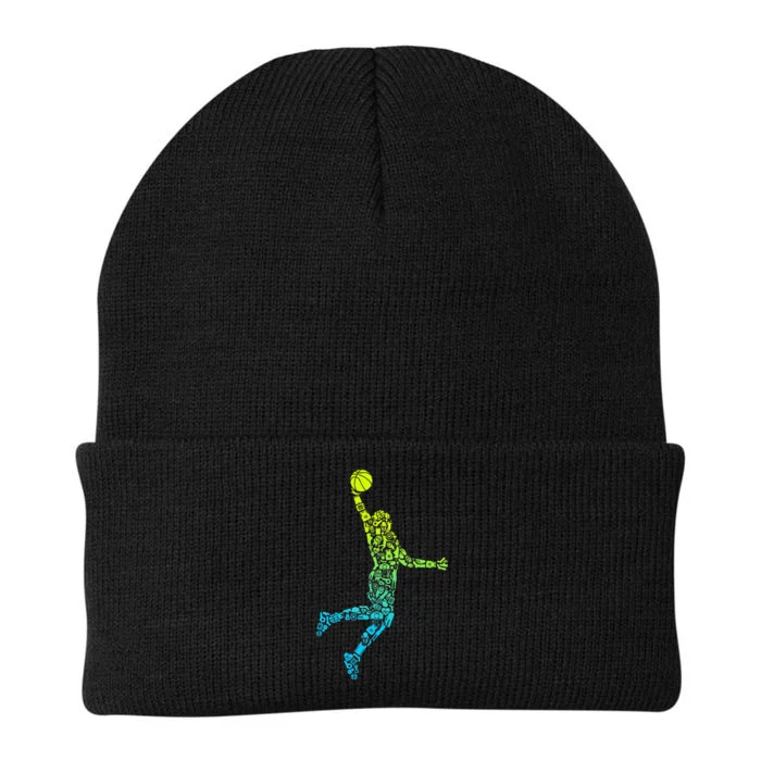 Basketball Players Dunking Knit Cap Winter Beanie