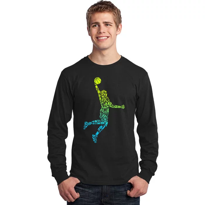 Basketball Players Dunking Tall Long Sleeve T-Shirt