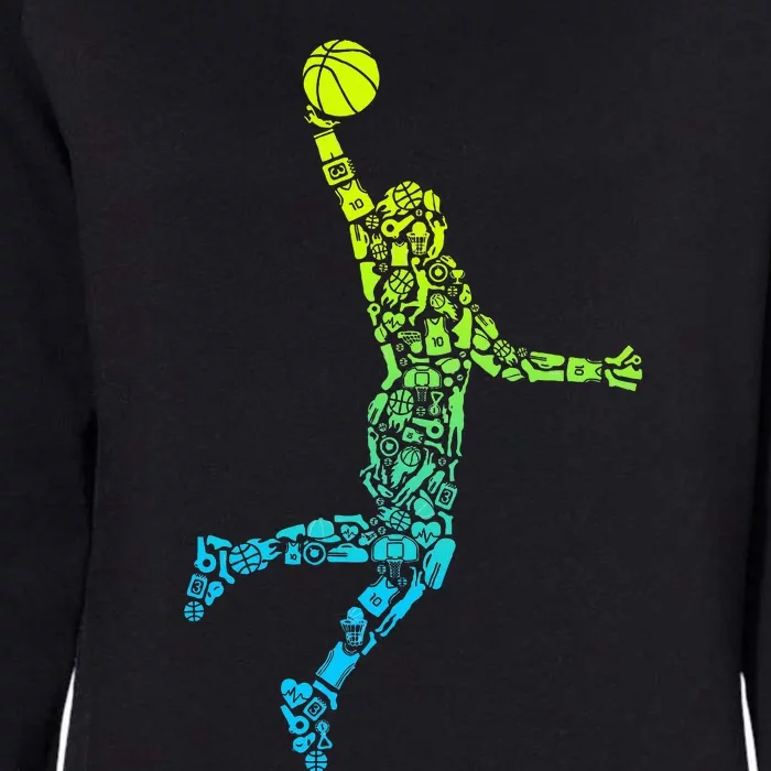 Basketball Players Dunking Womens California Wash Sweatshirt