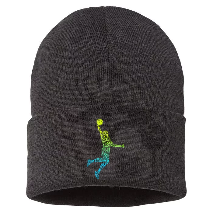 Basketball Players Dunking Sustainable Knit Beanie