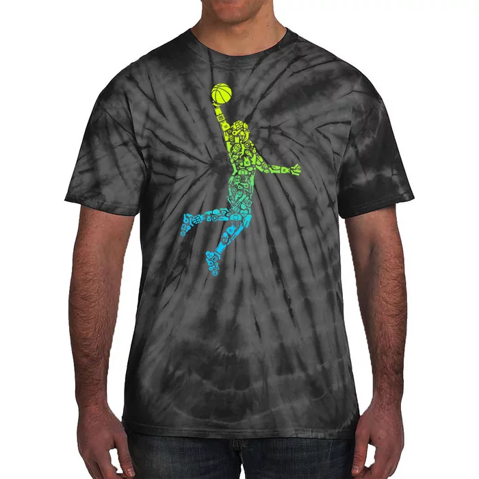 Basketball Players Dunking Tie-Dye T-Shirt