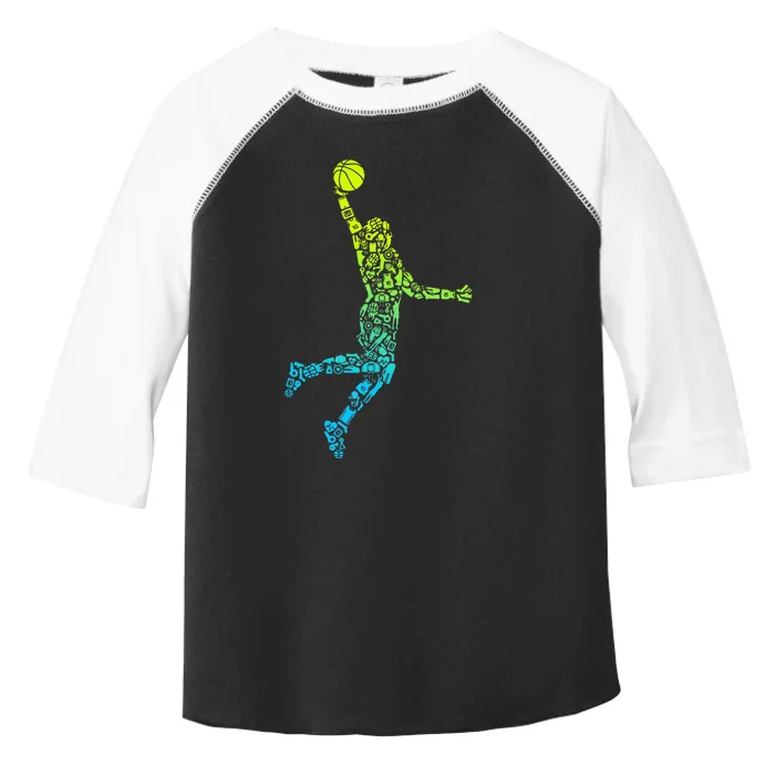 Basketball Players Dunking Toddler Fine Jersey T-Shirt