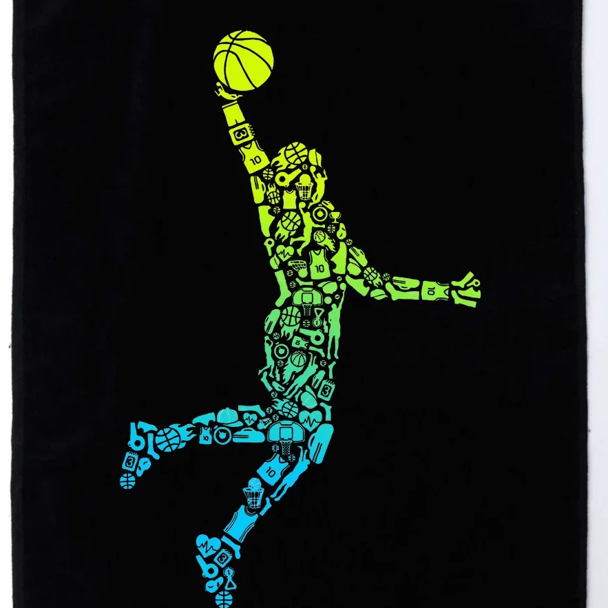 Basketball Players Dunking Platinum Collection Golf Towel