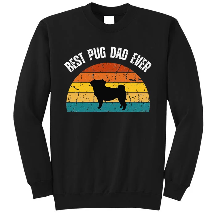 Best Pug Dad Ever Shirt Retro Pug Gift For  Pug Dad Sweatshirt