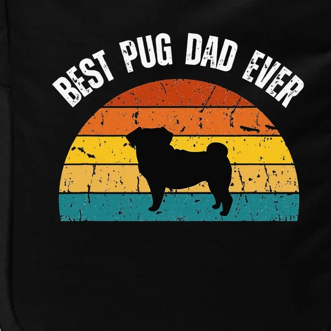 Best Pug Dad Ever Shirt Retro Pug Gift For  Pug Dad Impact Tech Backpack