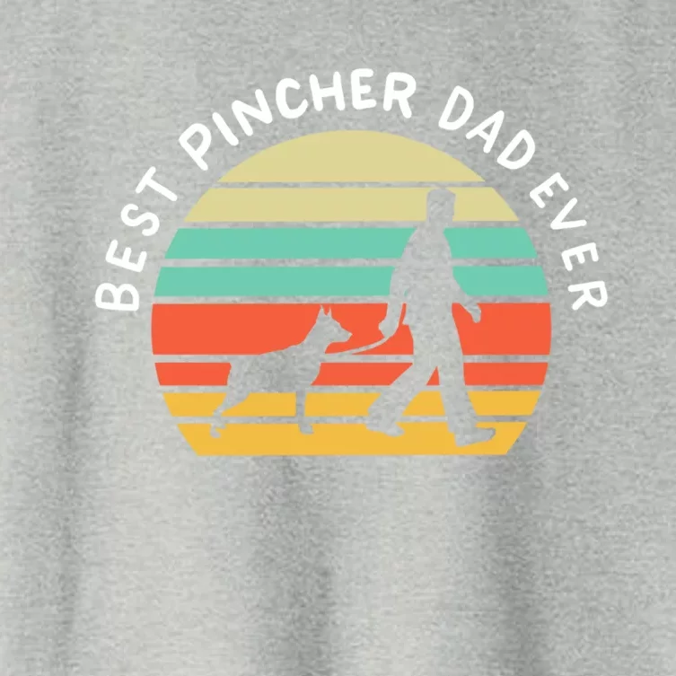 Best Pinscher Dad Ever Pinscher Dog Lover Funny S Gift Women's Crop Top Tee