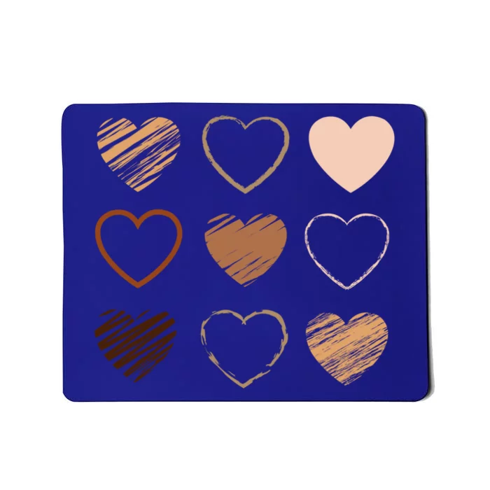 Black Pride Diversity Melanin Kindness Heart Skin Tone Gift Mousepad