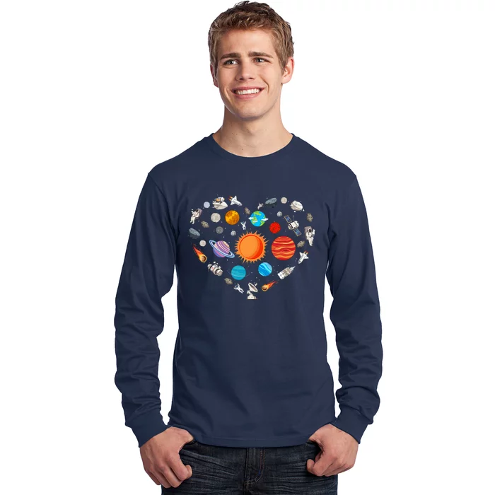 Best Planet Design For Outer Space Astronaut Long Sleeve Shirt