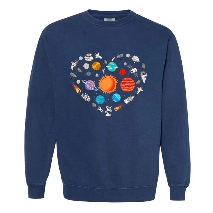 Best Planet Design For Outer Space Astronaut Garment-Dyed Sweatshirt