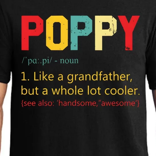 Best Poppy Definition Retro Father’S Day Pajama Set