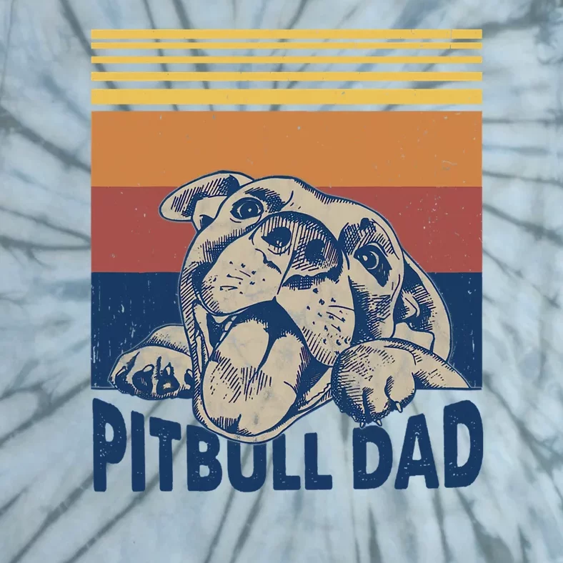 Best Pitbull Dad Ever Pitbull Dog Lovers Fathers Day Gift Tie-Dye T-Shirt