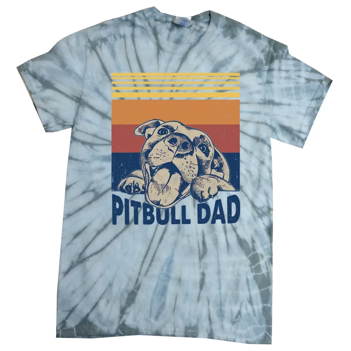 Best Pitbull Dad Ever Pitbull Dog Lovers Fathers Day Gift Tie-Dye T-Shirt