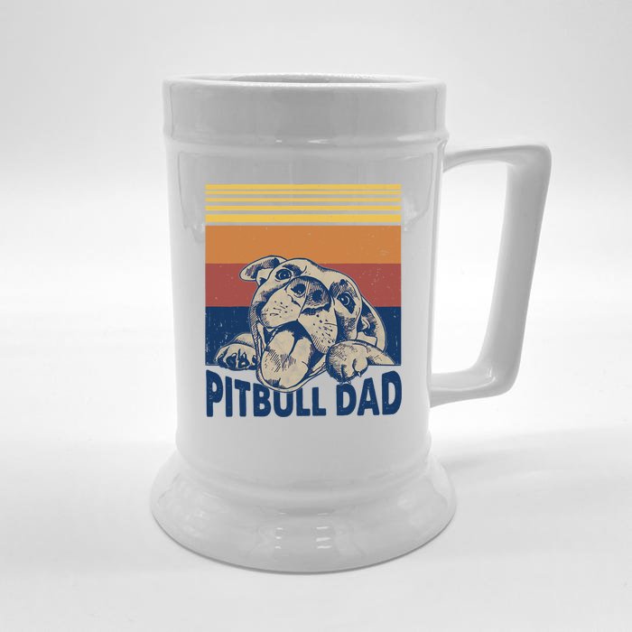 Best Pitbull Dad Ever Pitbull Dog Lovers Fathers Day Gift Front & Back Beer Stein